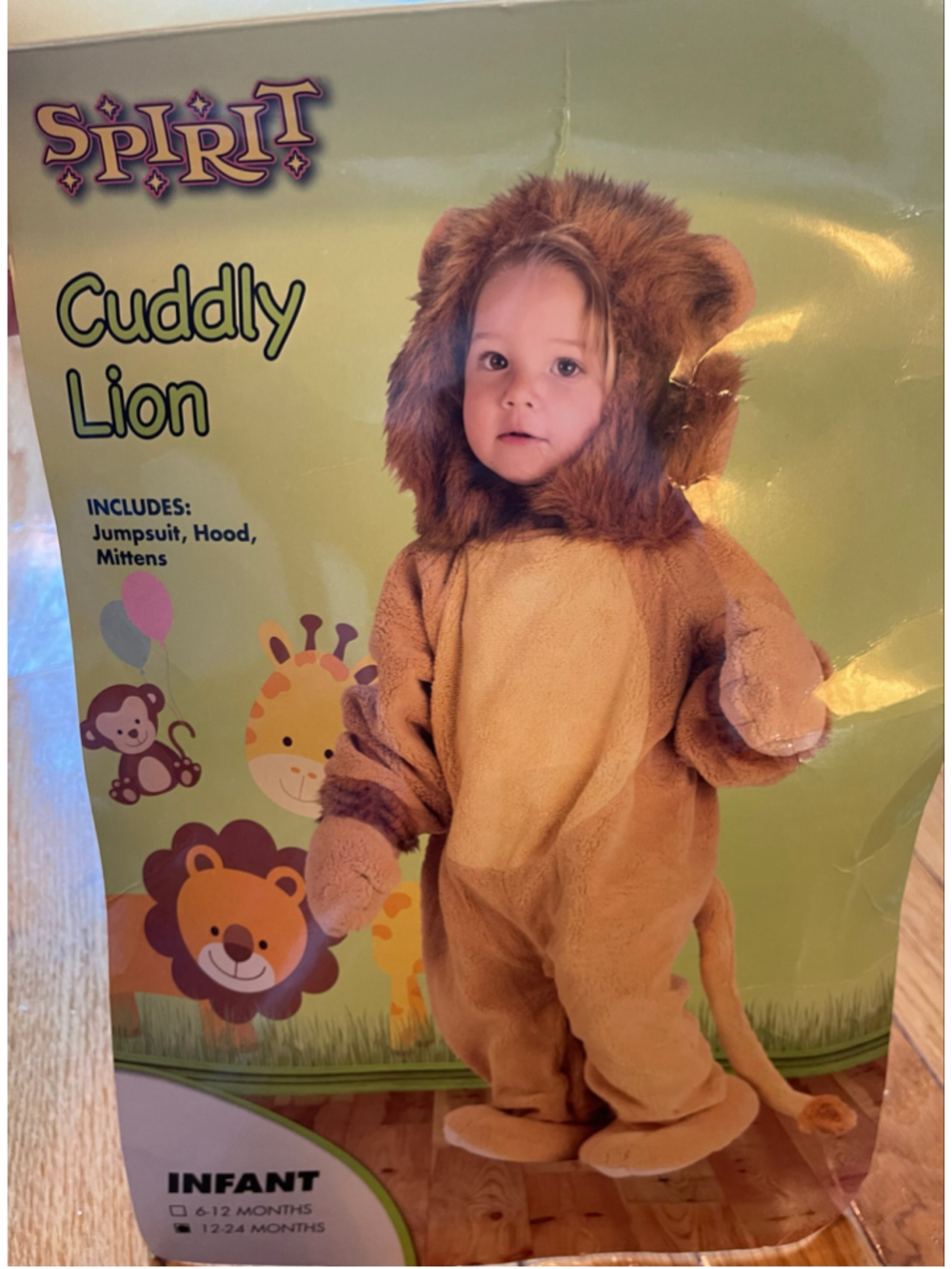 Baby Spirit Halloween Cuddly Lion Costume, 12 to 24 Months